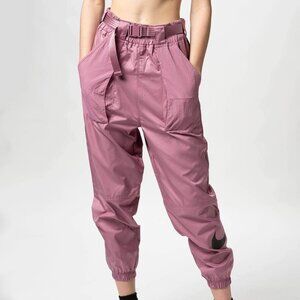 Nike Swoosh Mauve Jogger Sweatpants Belted Size Medium